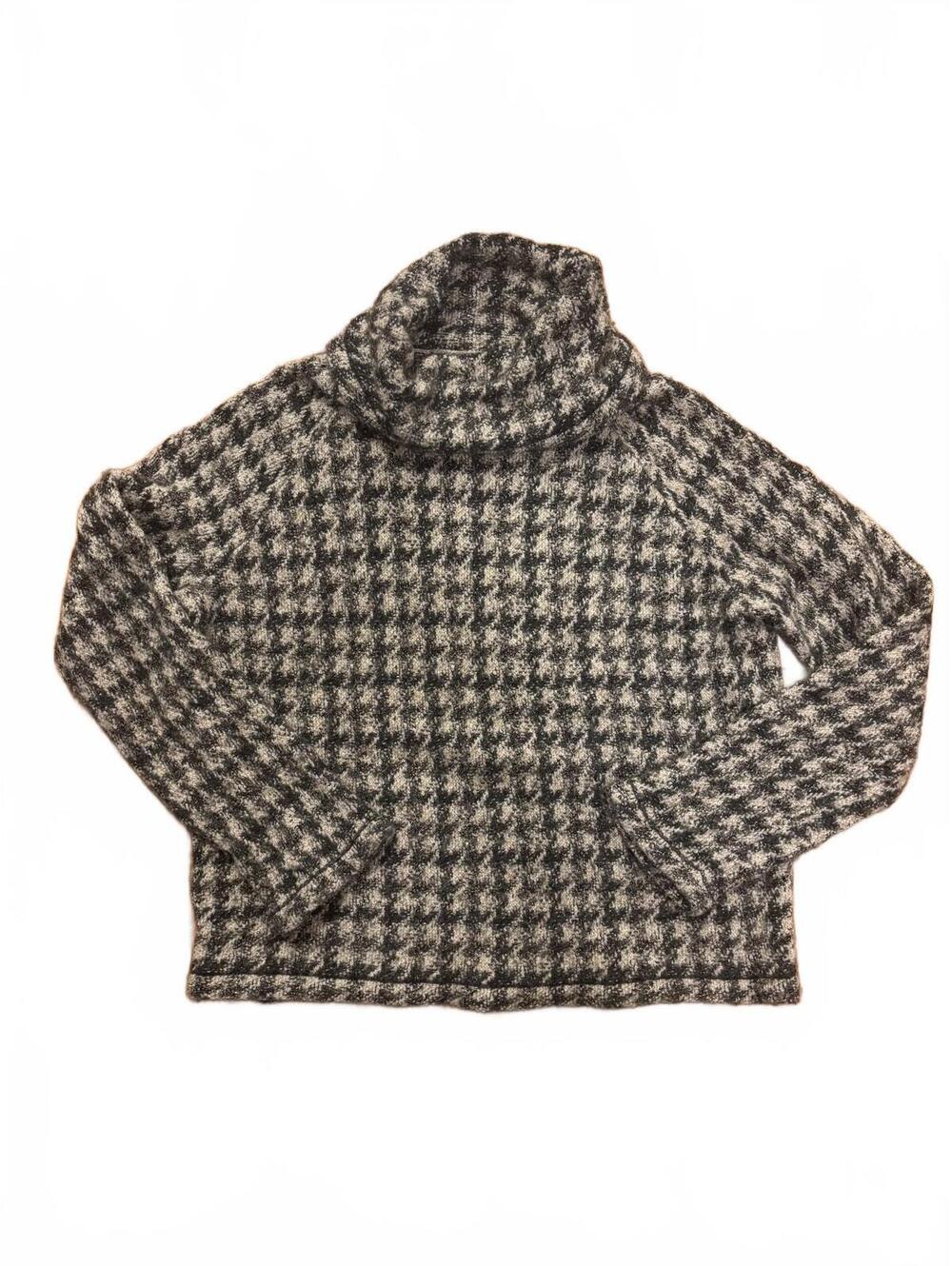 Madewell Women’s Medium cowl neck houndstooth wool/alpaca blend sweater